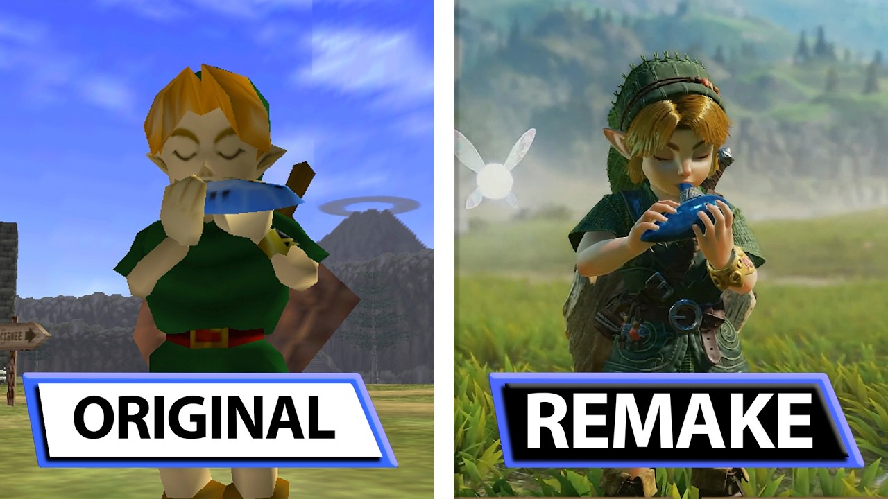 Сравнение графики: как ремейк The Legend of Zelda: Ocarina of Time для Switch 2 изменился на фоне оригинала